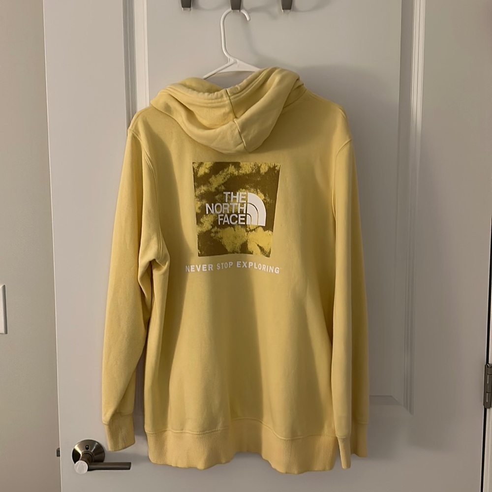 Yellow North Face hoodie size XL
